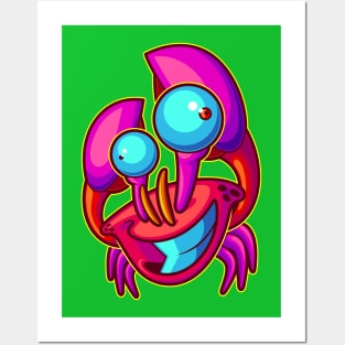 Happy Being Crabby Posters and Art